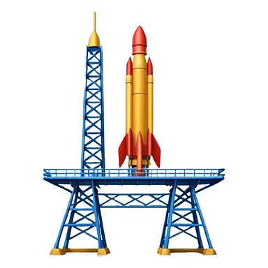 modern rocket launch platform from sea sticker