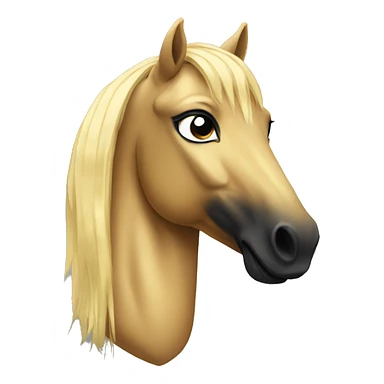 Golden horse with black hair  sticker