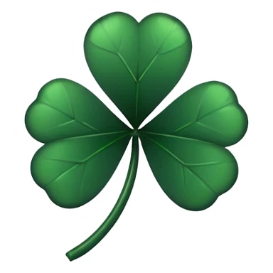 black 5 leaf clover sticker