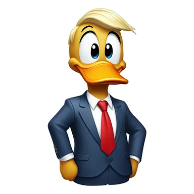 Donald Duck as Donald trump sticker