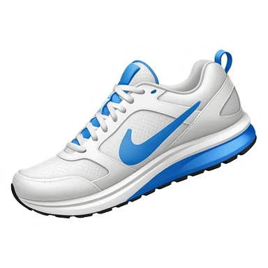 A running shoe or stylized sneaker, symbolizing activity, sport and movement. Minimalist emoji style. sticker