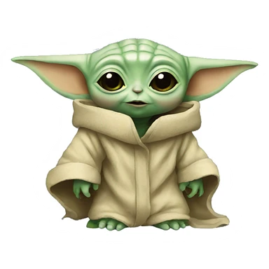 Baby yoda with banana  sticker