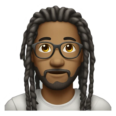 cool dude with dreadlocks sticker