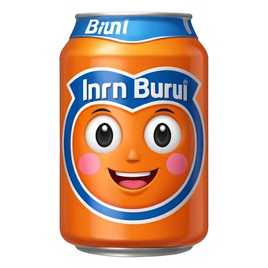 pregnant Irn Bru can emoji, cheerful and cute, apple style sticker