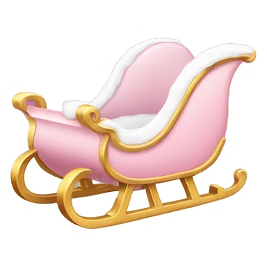 light pink sleigh sticker