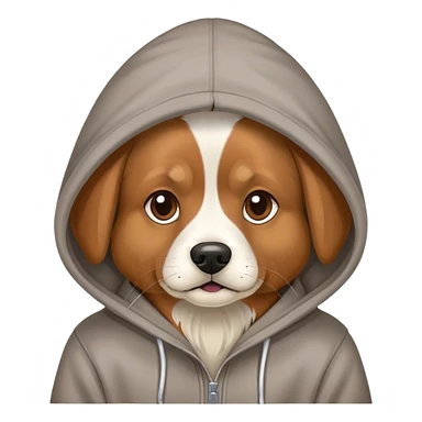 Dog with a hoodi sticker