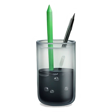 An ink glass fir writing sticker