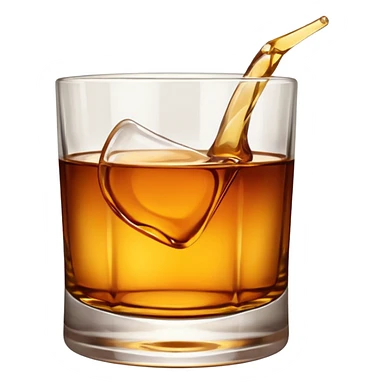 glass of whiskey sticker