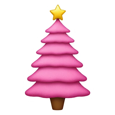 A pink Christmas tree sticker