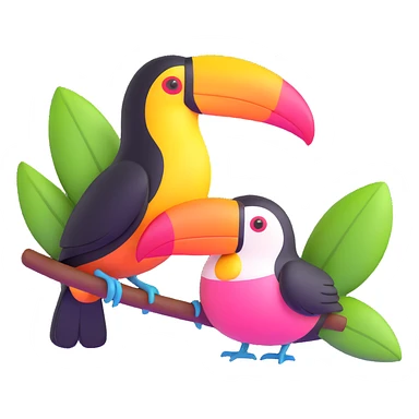 toucan and guava together sticker