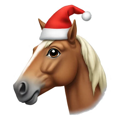 Horse wearing Christmas hat sticker