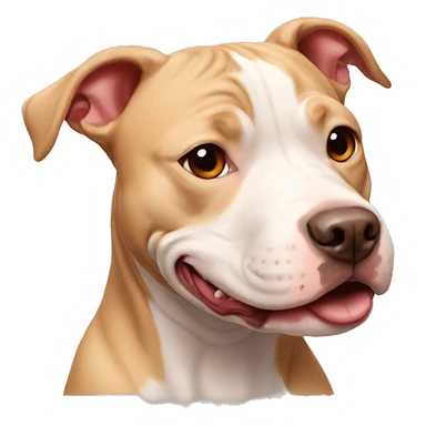 red nose pitbull smiling sticker