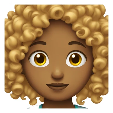 Curly hair girl sleepy  sticker