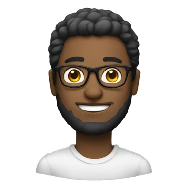 guy with glasses sticker