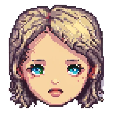 side eye expressive face pixel art sticker