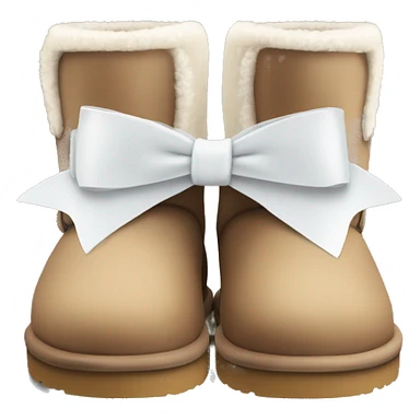 Ugg boots white bow sticker