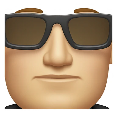 Elon Musk wearing a sunglass sticker