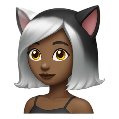 black-cat-girl sticker