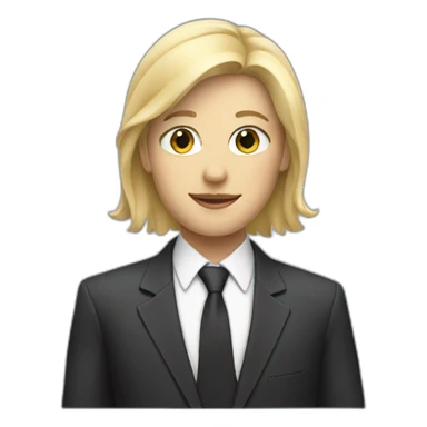 blonde person in suit sticker