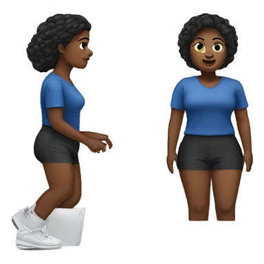 Black heavy set amputee women with one missing leg below the knee  sticker