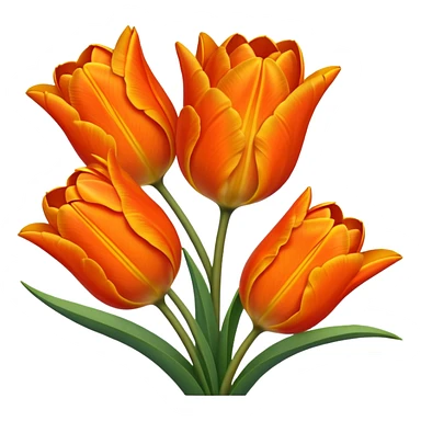Orange tulips sticker