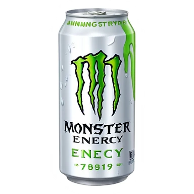 White monster energy drink sticker