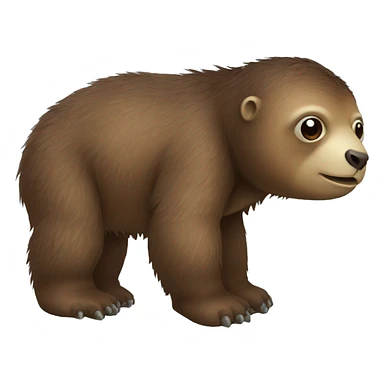 giant ground sloth baby sticker