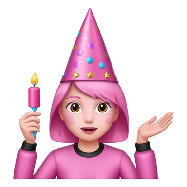 pink new year sticker