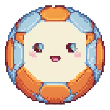 cute pastel blue soft baby ball toy sticker