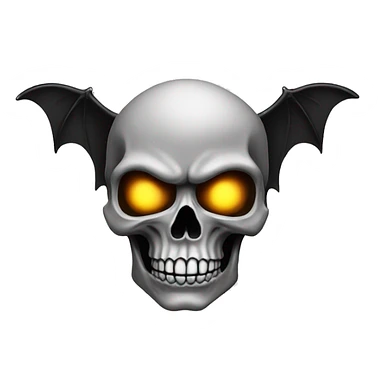 SKULL WITH BAT WINGS sticker