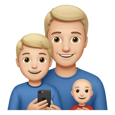 FATHER WITH BOY PLAYING sticker