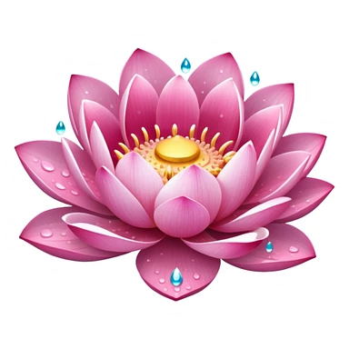 lotus flower with sparkles sticker