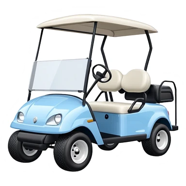 baby blue golf cart sticker