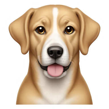 Light tan dog with white patch on the head sticker