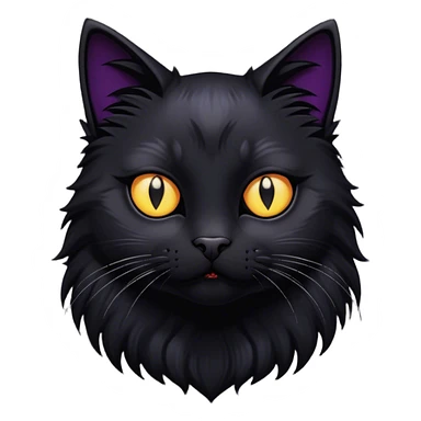 Goth cat sticker