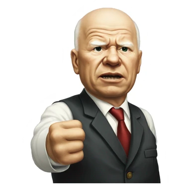Khrushchev threatens with his fist sticker