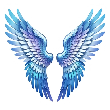 iridescent angel wings sticker