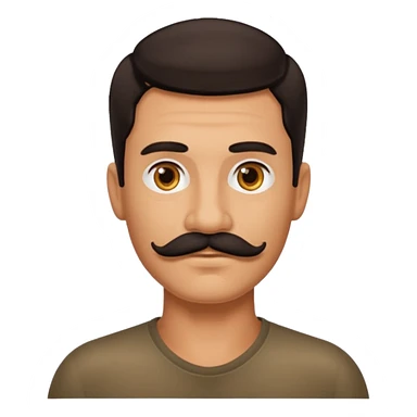 mustaches man sticker