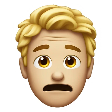 Confused face fainting sticker