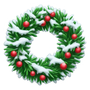 Wreath covered in snow  sticker
