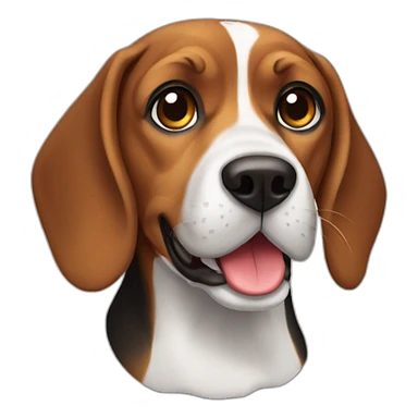 brown and dark beagle sticker
