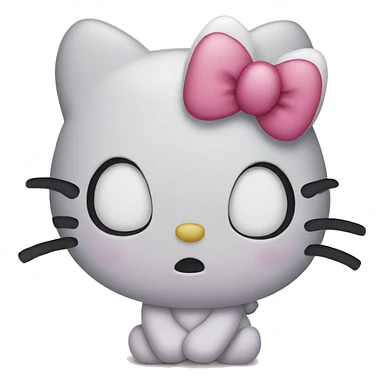 Sad hello kitty sticker