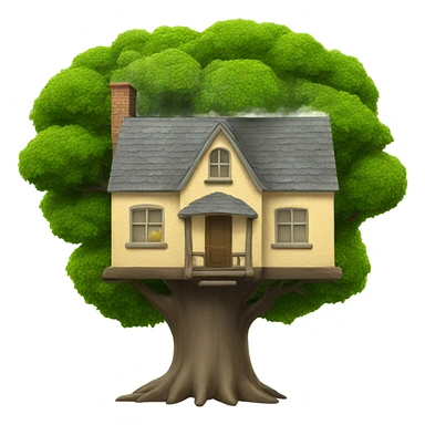 House on a tree sticker