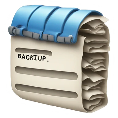 text "Backup" sticker