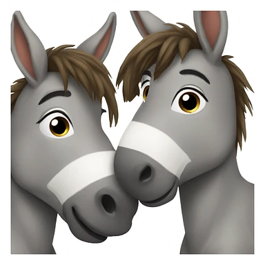 Donkey kiss sticker