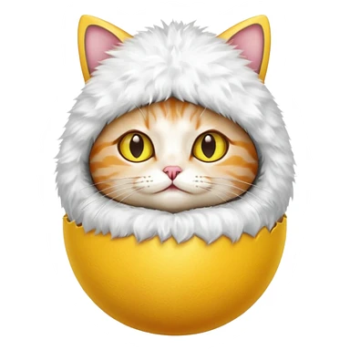 cat with egg costume sticker