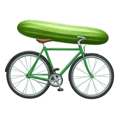 Cucumber on a bicycle seat sticker