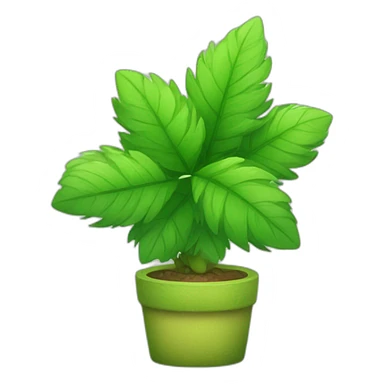 cute plant fluffy creature sticker
