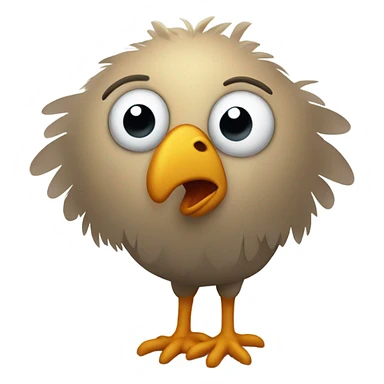 Scared chicken sticker