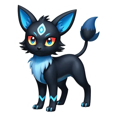 Shiny Litten-Umbreon-Absol-Hybrid (full body) sticker